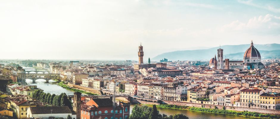 Stunning panoramic landscape of Florence, Italy showcasing iconic Il Duomo and city archit